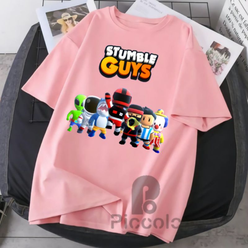 baju kaos anak stumble guys bahan premium free nama