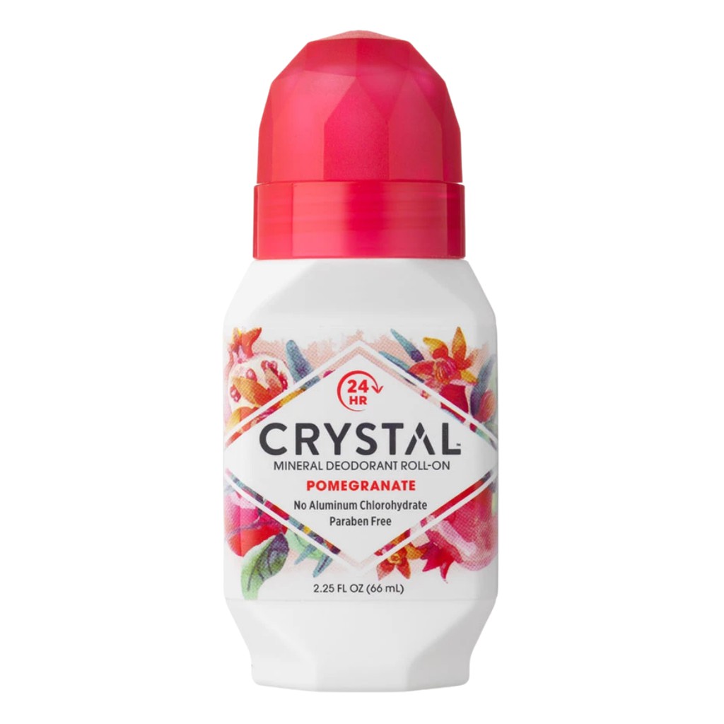 Crystal Body Deodorant, Crystal Essence, Mineral Deodorant Roll-On, Pomegranate, 2.25 fl oz (66 ml)