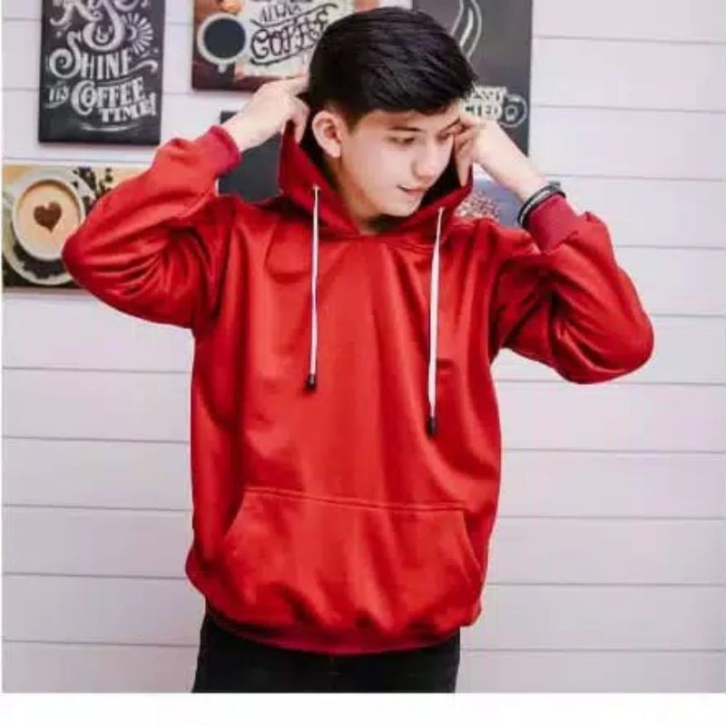 Jaket Polos Sweater Hoodie Polos Label Termurah  Banyak Warna  Kualitas Distro ( Bisa COD)