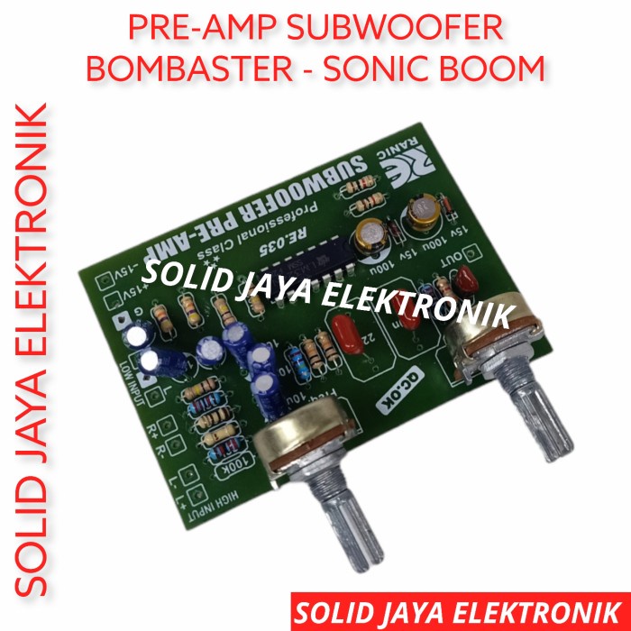 KIT PREAMP FILTER SUBWOOFER BOMBARSTER SONIC BOOM CROSSOVER RANIC 318