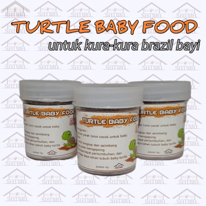 25gr pakan makanan kura kura bayi kecil turtle baby food pelet pellet Brazil Ambon dada merah 25gr murah