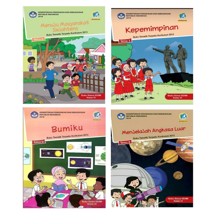 

❤BISA COD❤ buku tematik SD MI kelas 6 tema 6,7,8,9 semester 2