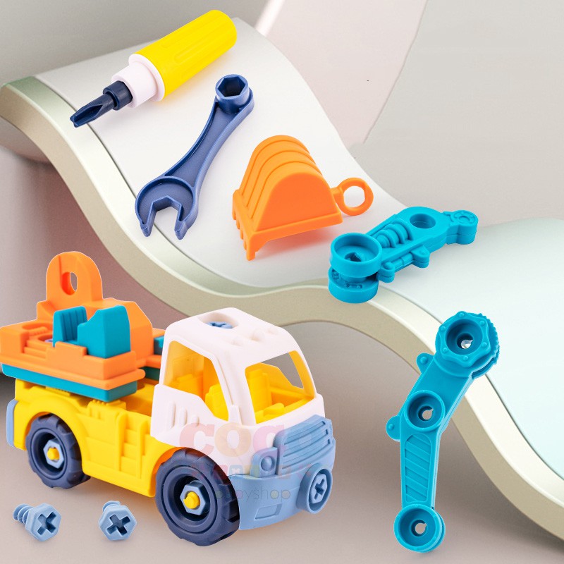 Mainan Anak PASTEL DIY Truk Truck Tank Pesawat Terbang Helikopter Ready Stock