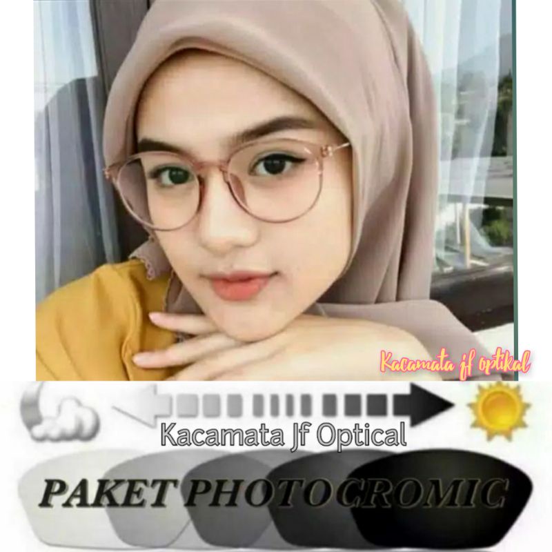 KACAMATA WANITA 2125 PAKET LENSA PHOTO CHROMIC  MINOS ANTI RADIASIi