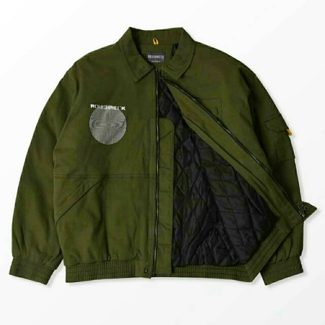 Jaket roughneck sarvago flight olive premium