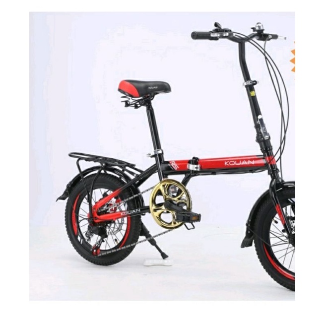 Sepeda Lipat 16 inch Kouan 7 Speed Double Disc&amp;Single Speed Double Disc