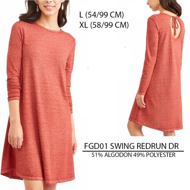 Dress kasual selutut branded FADED GLORY original