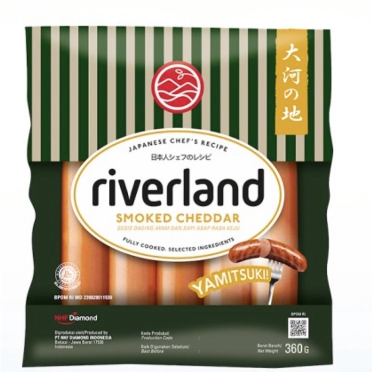 

Riverland Smoked Cheddar Sausage 360gr | Sosis Ala Jepang