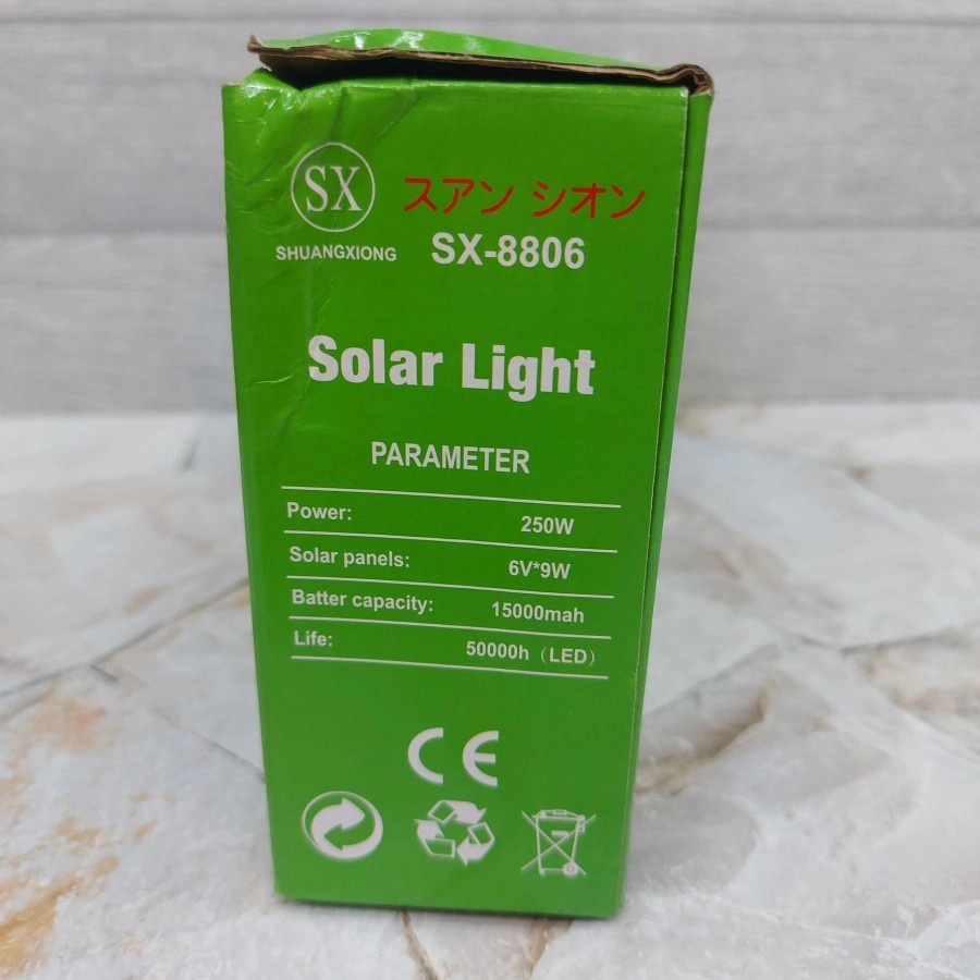 COD LAMPU SOLAR TENAGA SURYA SX-8806//LAMPU SOROT//LAMPU TAMAN