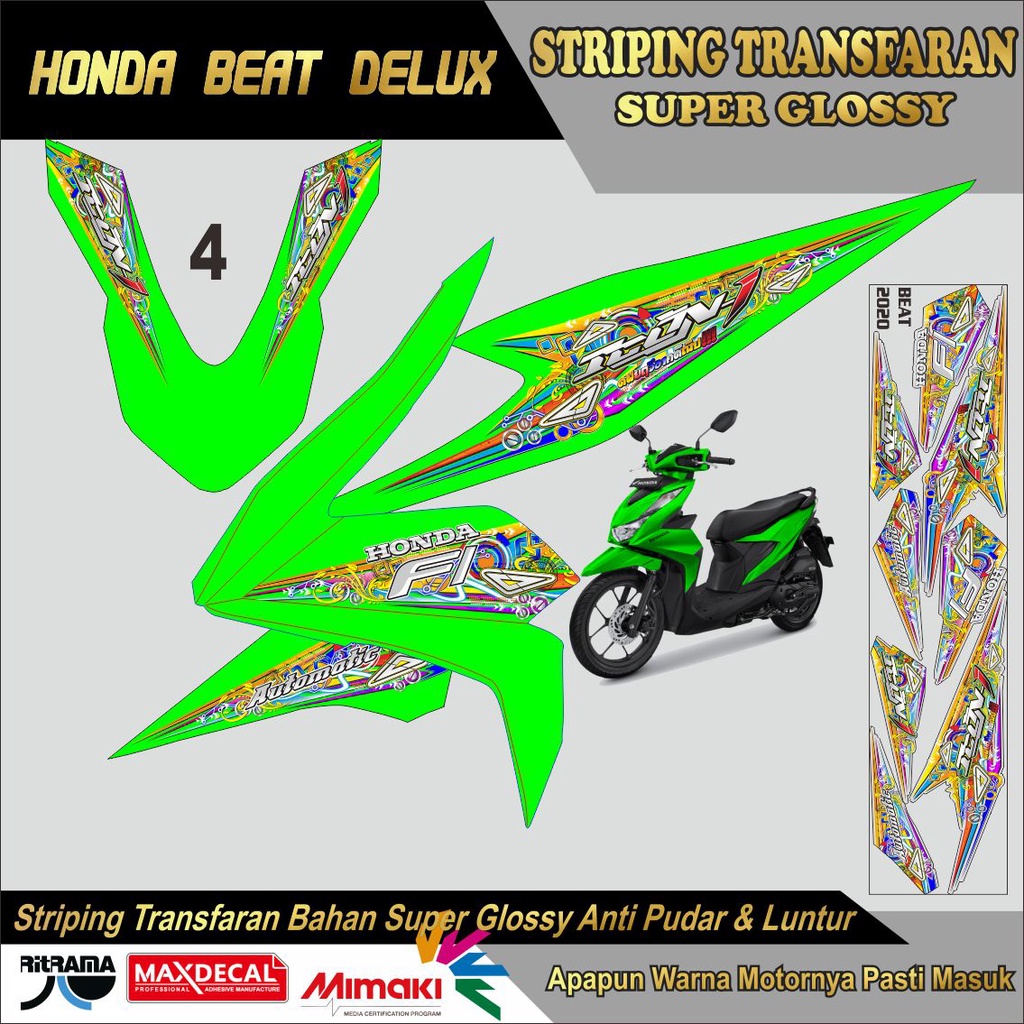 STRIPING TRANSPRAN UV GLOSY BEAT DELUK LIS BODI TRANSPARAN UV GLOSY BEAT DELUK