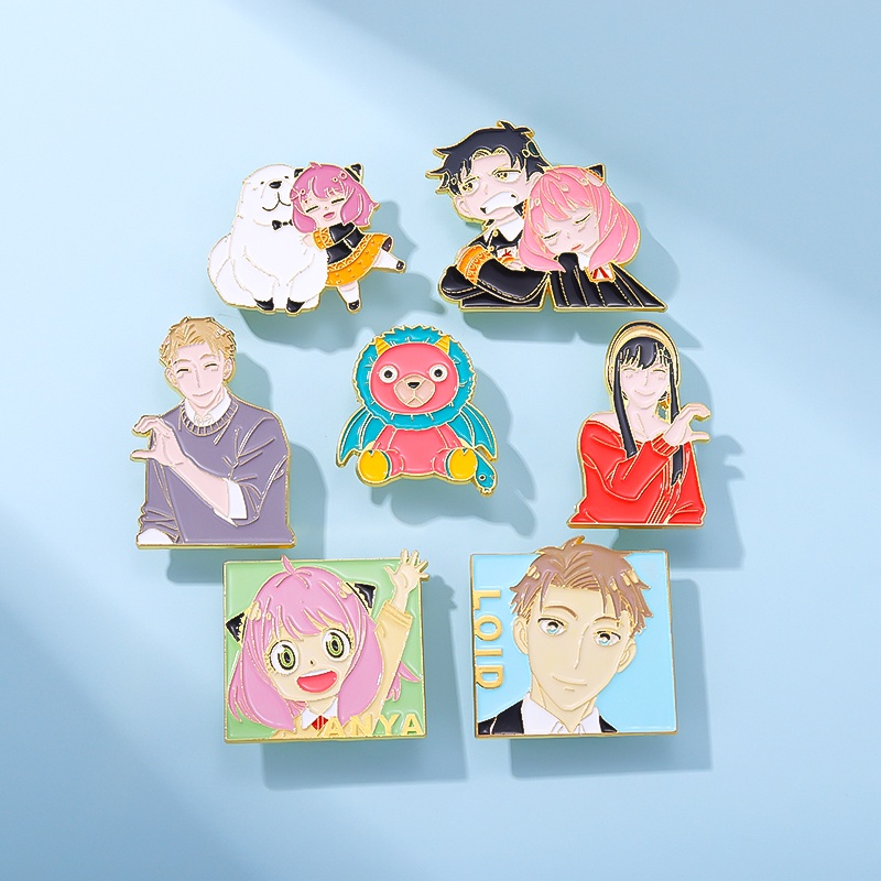 Bros Pin Desain Kartun Anime 21 Gaya Spyxfamily Bahan Metal Untuk Aksesoris Pakaian