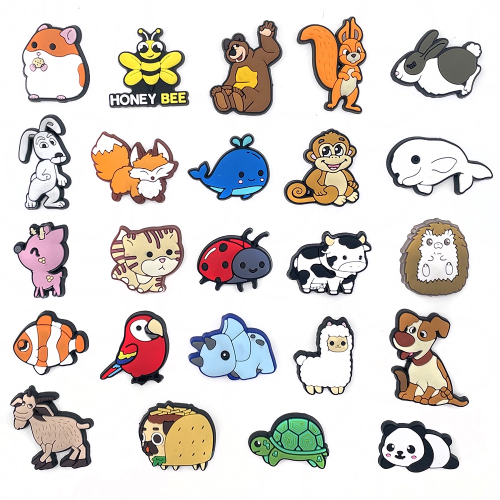 Jibbitz pin / Bros Bentuk Kartun Hewan Kungkang / Katak Lucu Untuk Aksesoris Pakaian / Sepatu