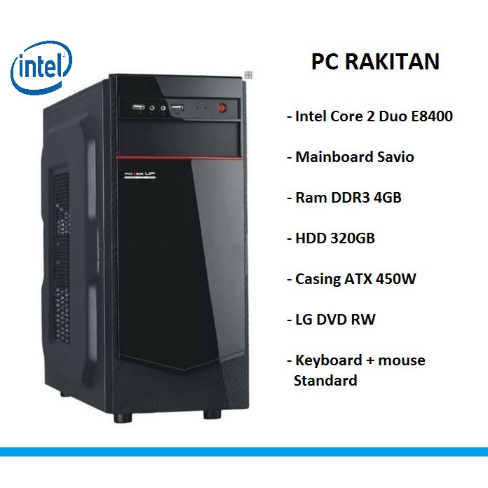 PC RAKITAN INTEL CORE 2 DUO E8400 / 4GB/ 320GB