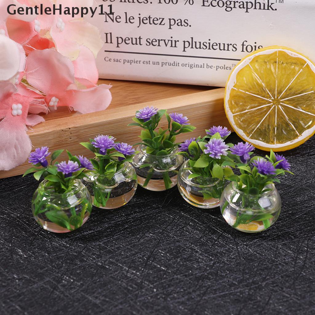 Gentlehappy Miniatur Pot Tanaman Hijau Dekorasi Rumah Boneka 1 / 12