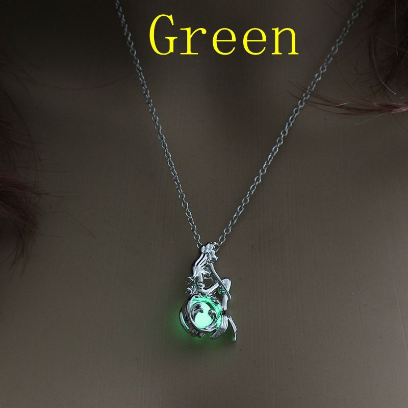 Luminous Mermaid Moonstone Pendant Kalung Wanita / Aksesoris Perhiasan