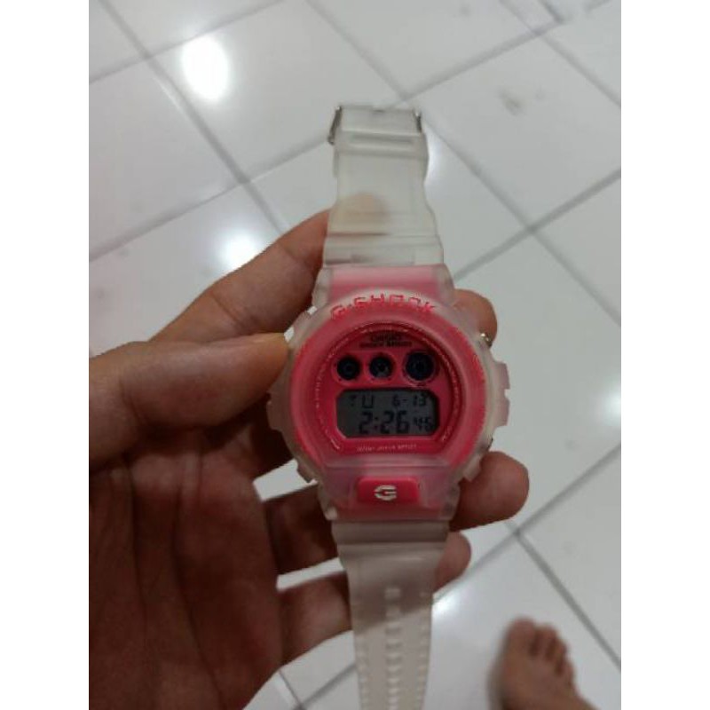 MURAH ABIS GAN BISA (COD) JAM TANGAN WANITA G-SHOCK GS DW 6900 Tali Transparan