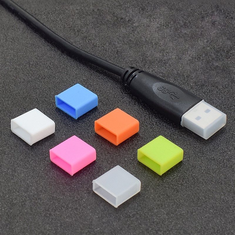 1pc Cover Pelindung Plug Kabel Data / Charger USB Anti Debu Warna Acak