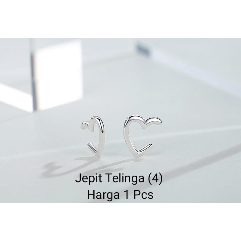 Anting AT217 Tembaga Lapis S925 , Jepit Tulang Telinga Unik Lucu Keren Fashion Wanita / Tidak usah Tindik /Deluna/ BS