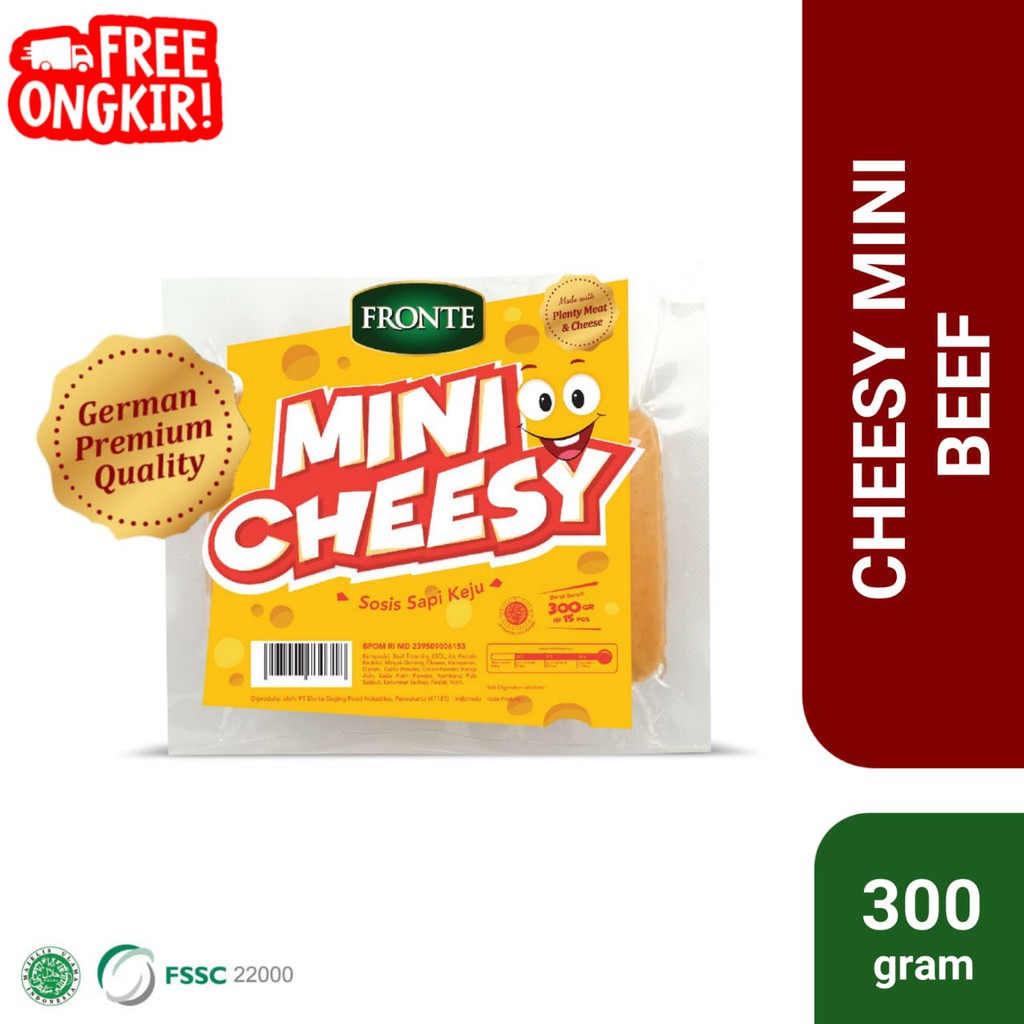 Fronte Sosis Cheesy Mini Beef Sausage 300gr