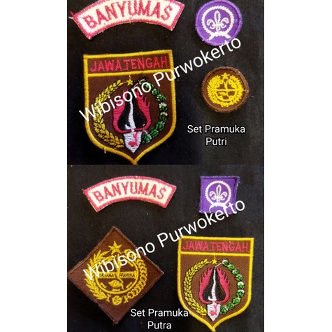 Atribut Seragam Pramuka Atribut Set Pramuka Logo Pramuka Putra Set Logo Pramuka Putri