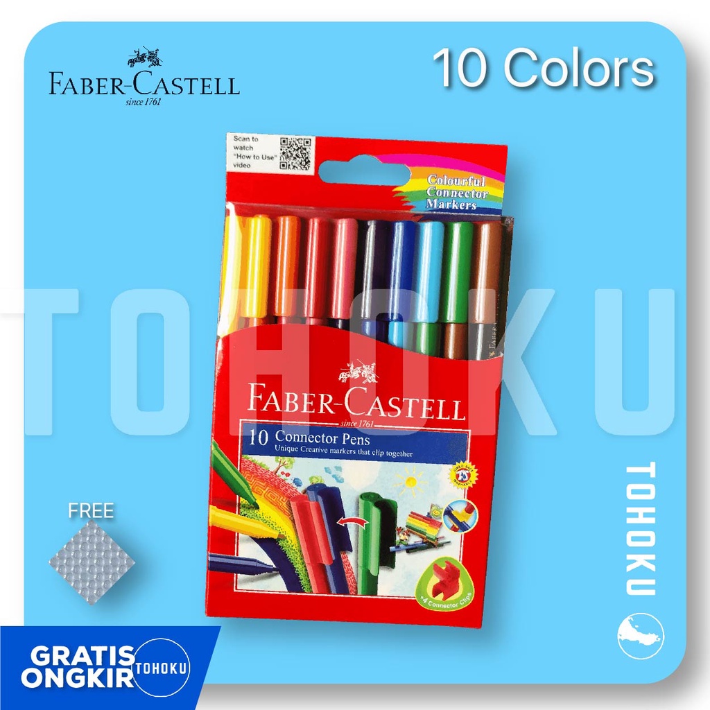 

Spidol Warna - Faber Castell Connector Pen 12