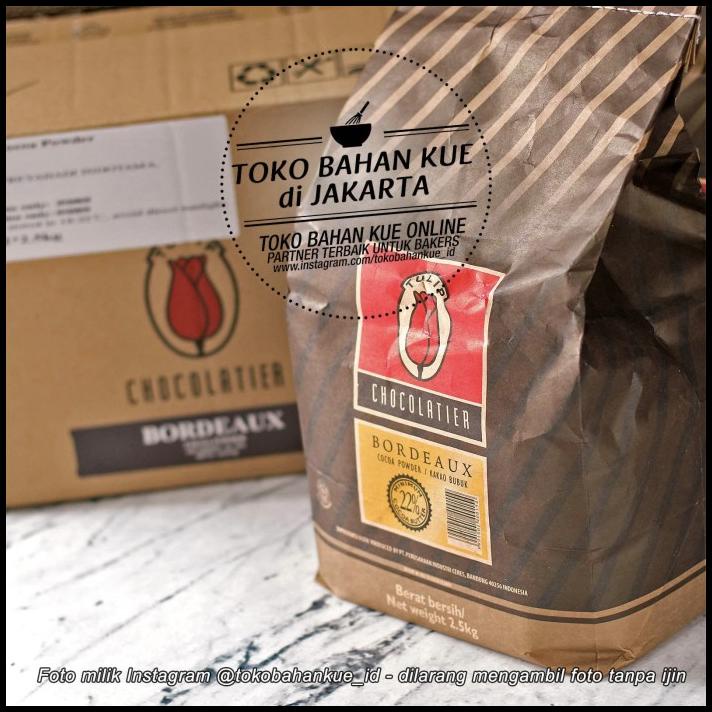 

Tulip Bordeaux Cocoa Powder 2,5Kg Sak Bubuk Cokelat Murni Pure Cacao