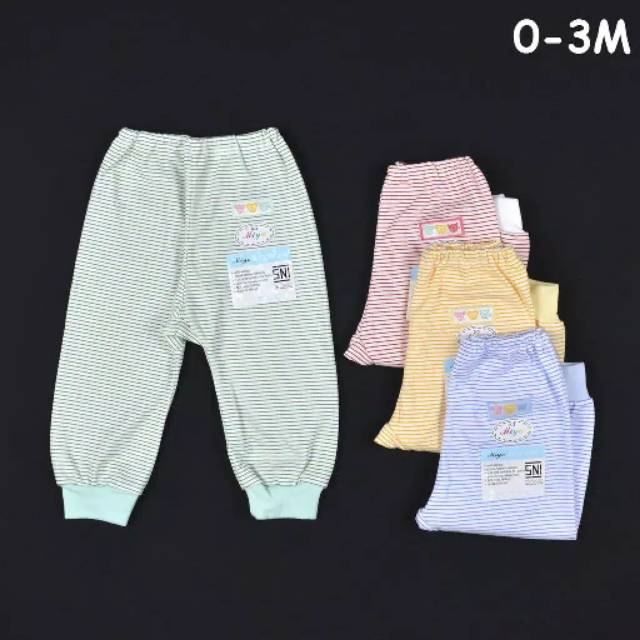 MIYO 1 Pcs Celana Panjang Popok Bayi/Baby Salur 0-3 M/ 3-6 M