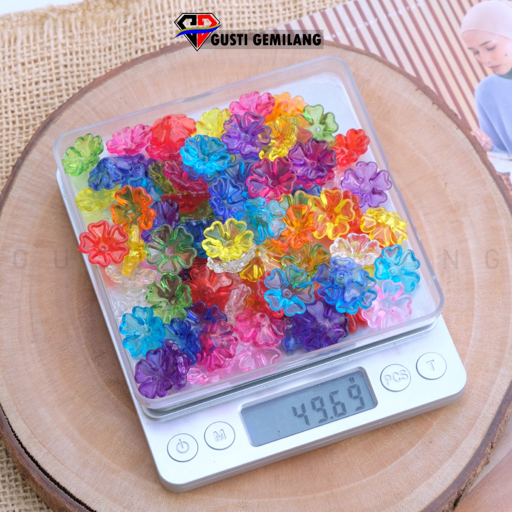 10 Gram Bunga Teratai Bening Glosy Warna