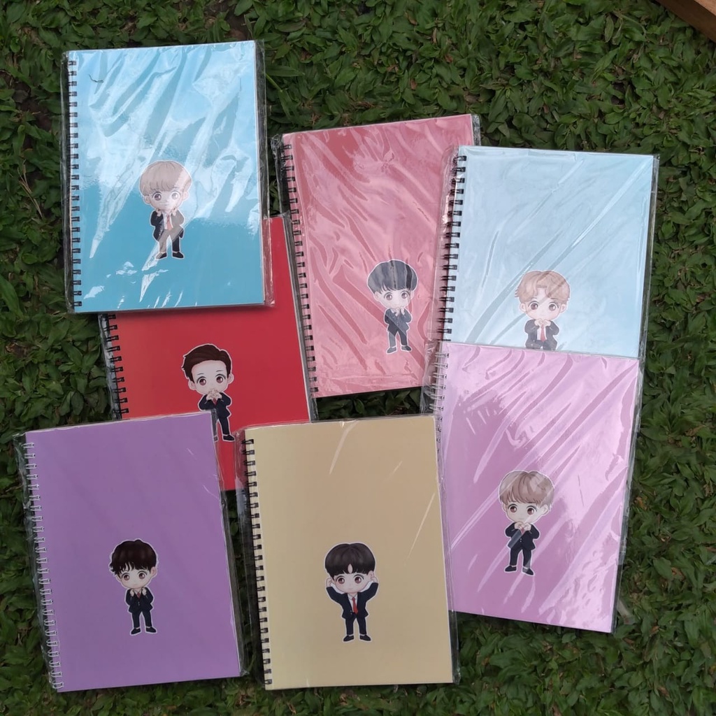 NOTEBOOK A5 BTS Grid Book Paper Ringnote Jurnal  Journal Note Book Diary Buku KPOP