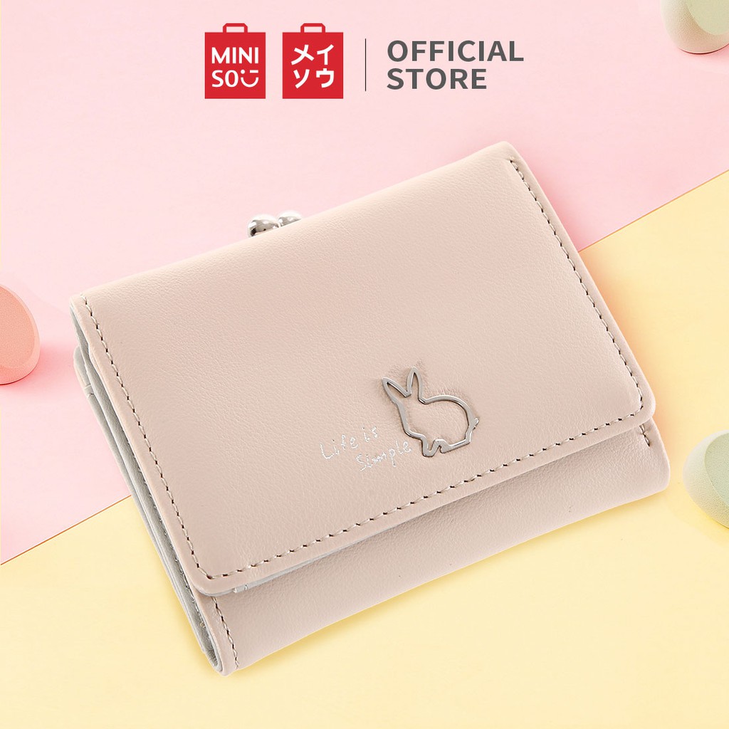 Miniso Dompet  Wanita  Kecil  Mini Pendek Wallet Simple 