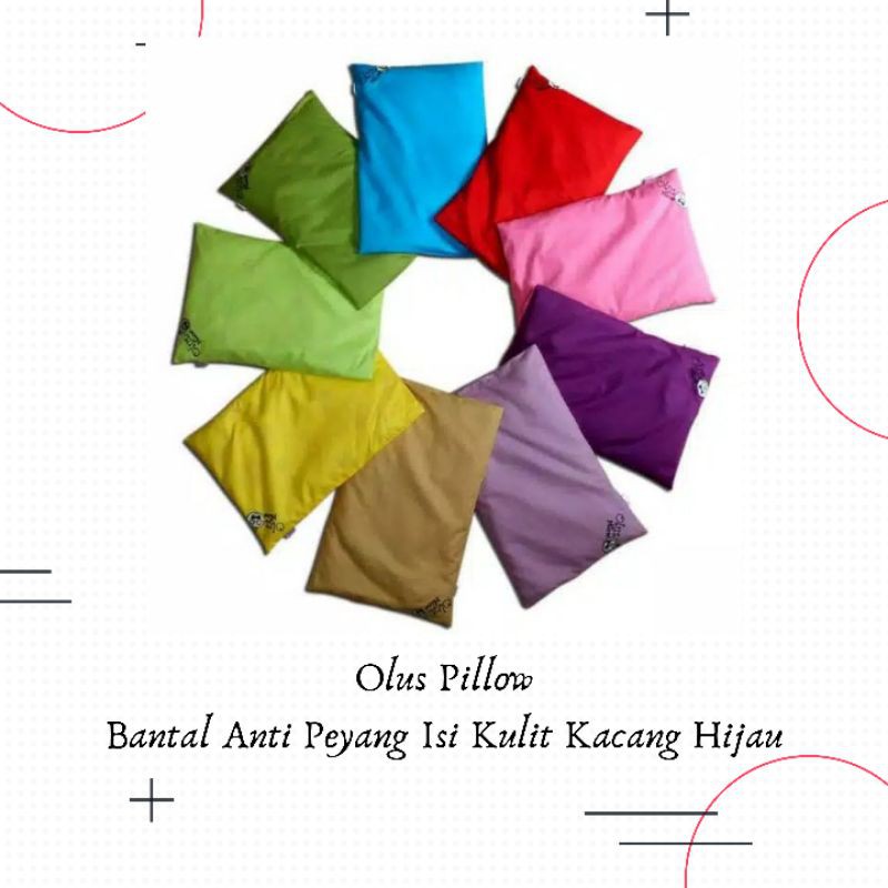 Olus Pillow / Olus Hand Pillow Bantal Anti Peyang Isi Kulit Kacang Hijau | Bantal Terapi Bayi