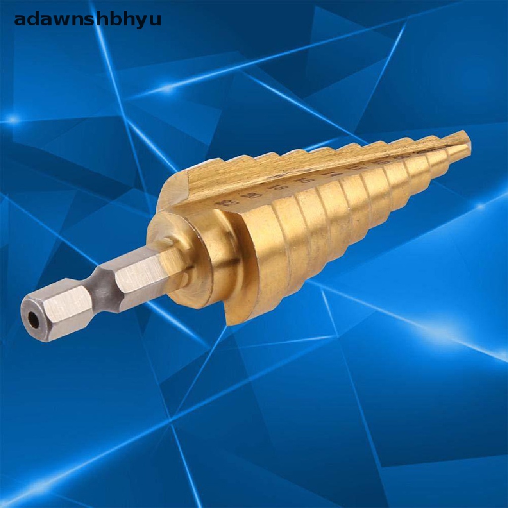 Adawnshbhyu 4-22MM HSS Hex Titanium Cone Drill Bit Hole Cutter Untuk Alat Listrik Bor Baja