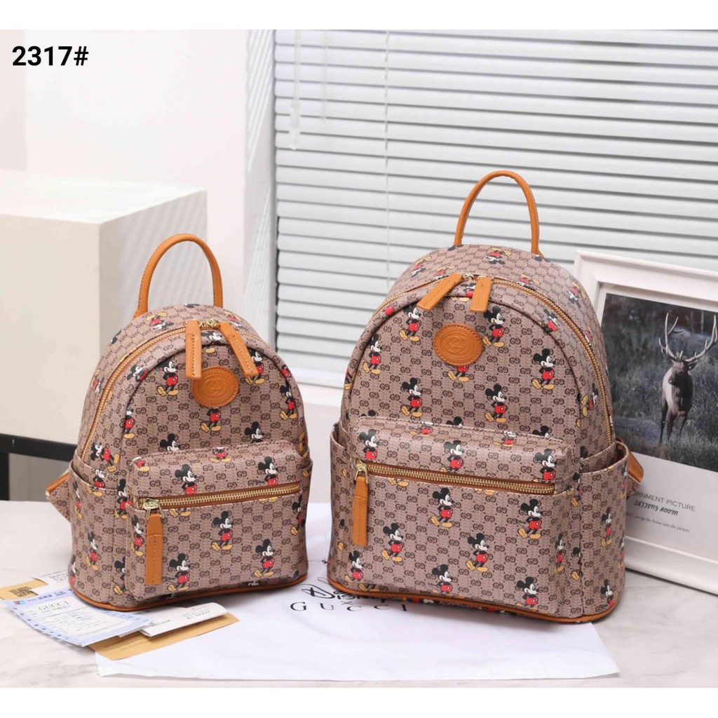 Tas Disney X Gucci Women’s Backpack 2317  TYU 94  batam impor original fashion branded reseller sale