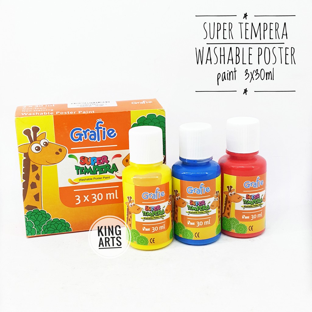 

Super Tempera Washable Poster Paint 3x30ml