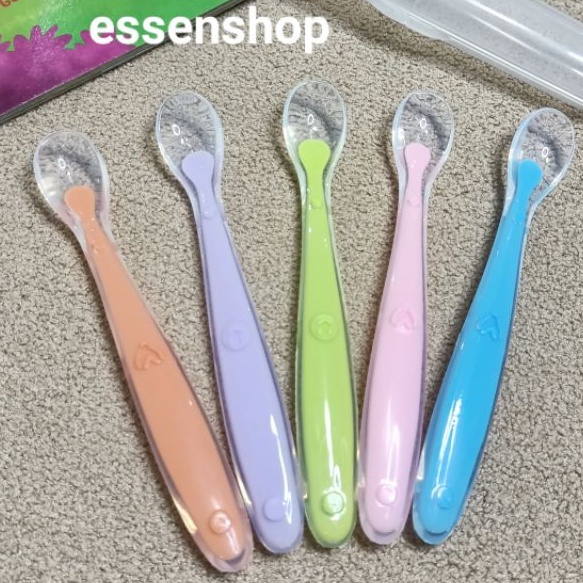 SENDOK SILICONE makan bayi silikon lentur lembut mpasi