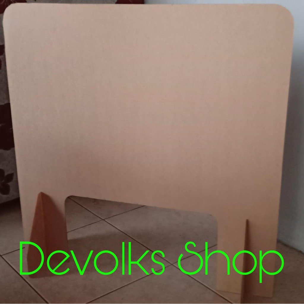 PARTISI / SEKAT / PEMBATAS MEJA AKRILIK TABLE DIVIDER KASIR UNIVERSAL 60x60x2mm