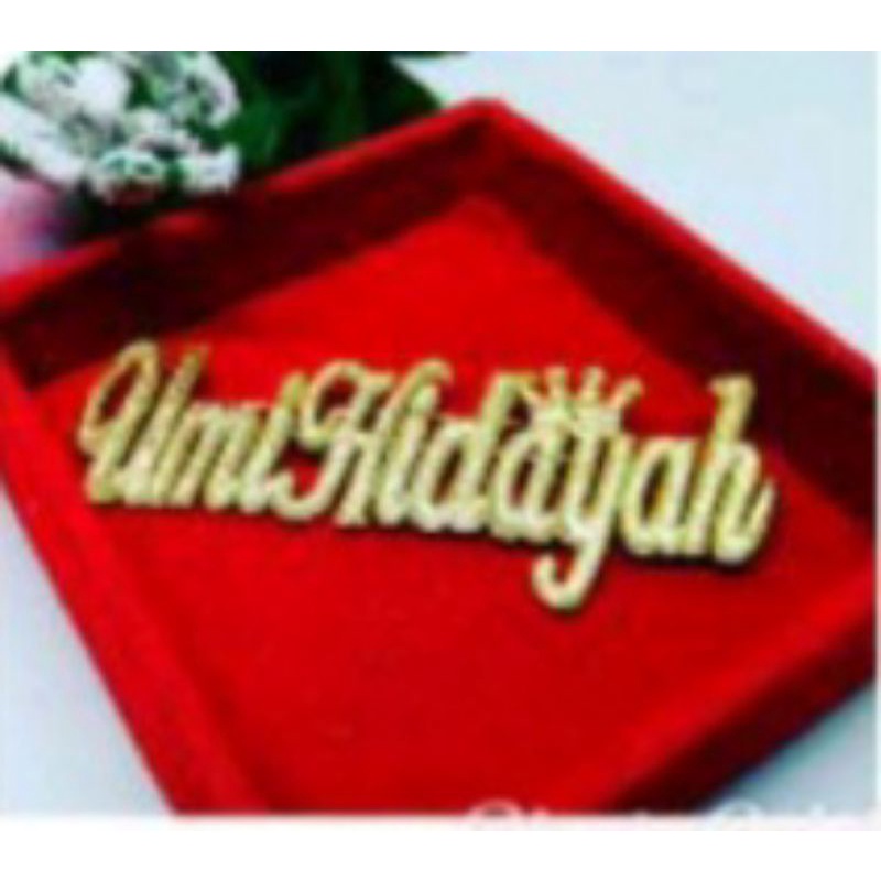 BROS NAMA CUSTOM GOLD/SILVER 24k ANTI KARAT-Seperti umi hidayah