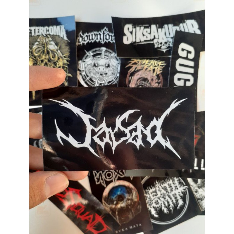 STICKER PACK BAND METAL INDONESIA ISI 14 STICKER GUITAR STICKER BOMB STICKER KOPER STICKER