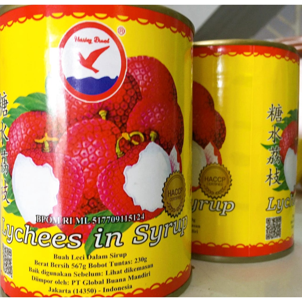 

Buah Lychees in Syrup Leci Kaleng - Herring Brand