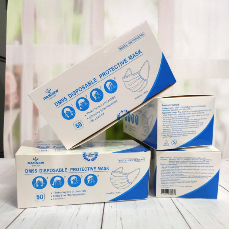Masker Pasnew DM95 3 Ply 1 Box = 50 Pcs