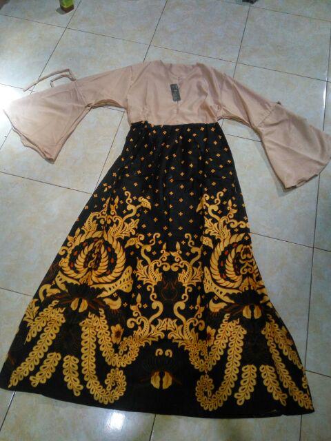 (promo Lebaran) Maura Couple - Sania Ruffle Batik Couple Ori Ndoro Jowi Dnt Garansi Termurah Shopee-
