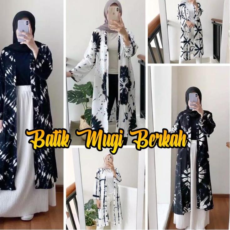 드 TER OUTER SABYAN TIE DYE SHIBORI LONG VEST RAYON KARDIGAN WANITA HITS KEKINIAN Limited