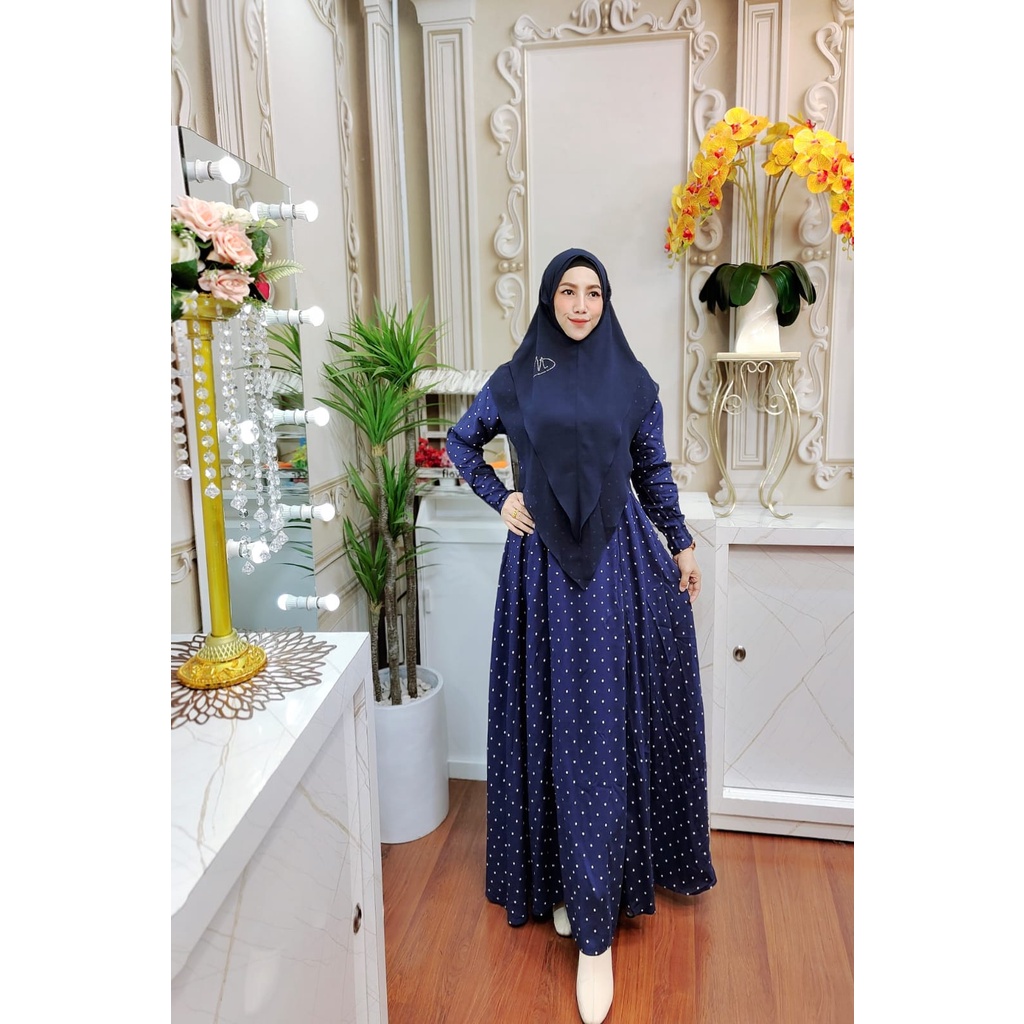 Home Dres Tania Polkadot By Gallery maryam id ORI Hijab Gamis Syar'i Original Kekinian Terlaris Term
