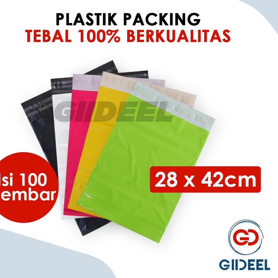 

Update - PLASTIK PACKING POLYMAILER IMPORT 28X42CM ISI 100 LEMBAR TEBAL 100% .