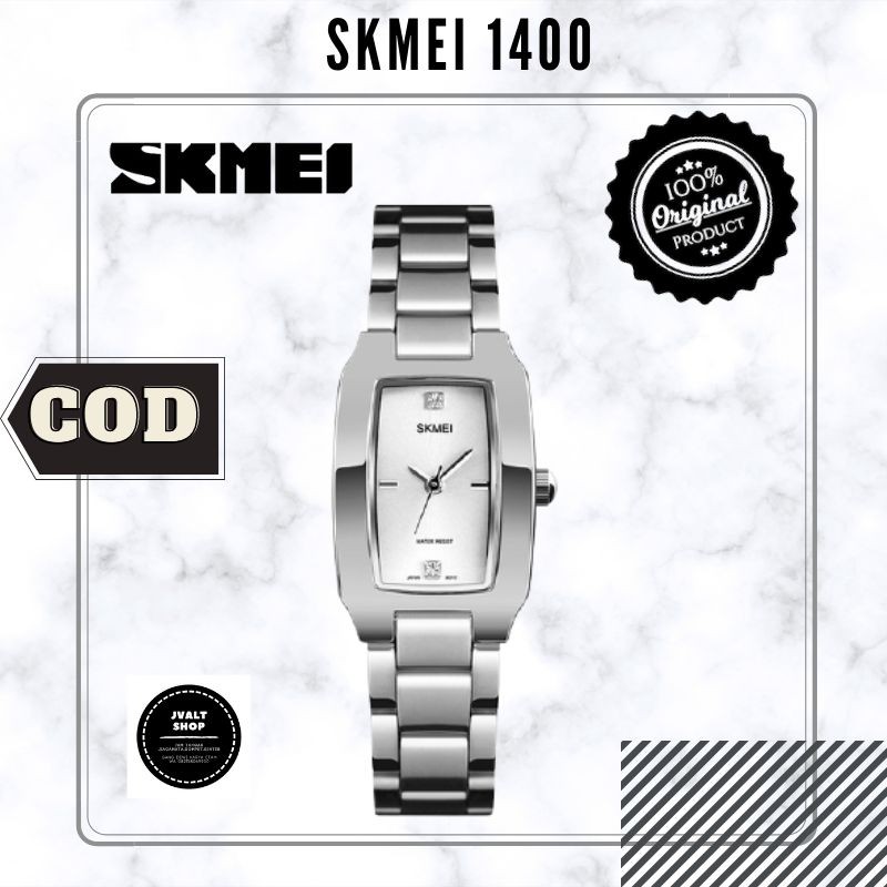 JAM KEREN[SKMEI BORNEO]SKMEI 1400 RANTAI CEWEK STENLIS