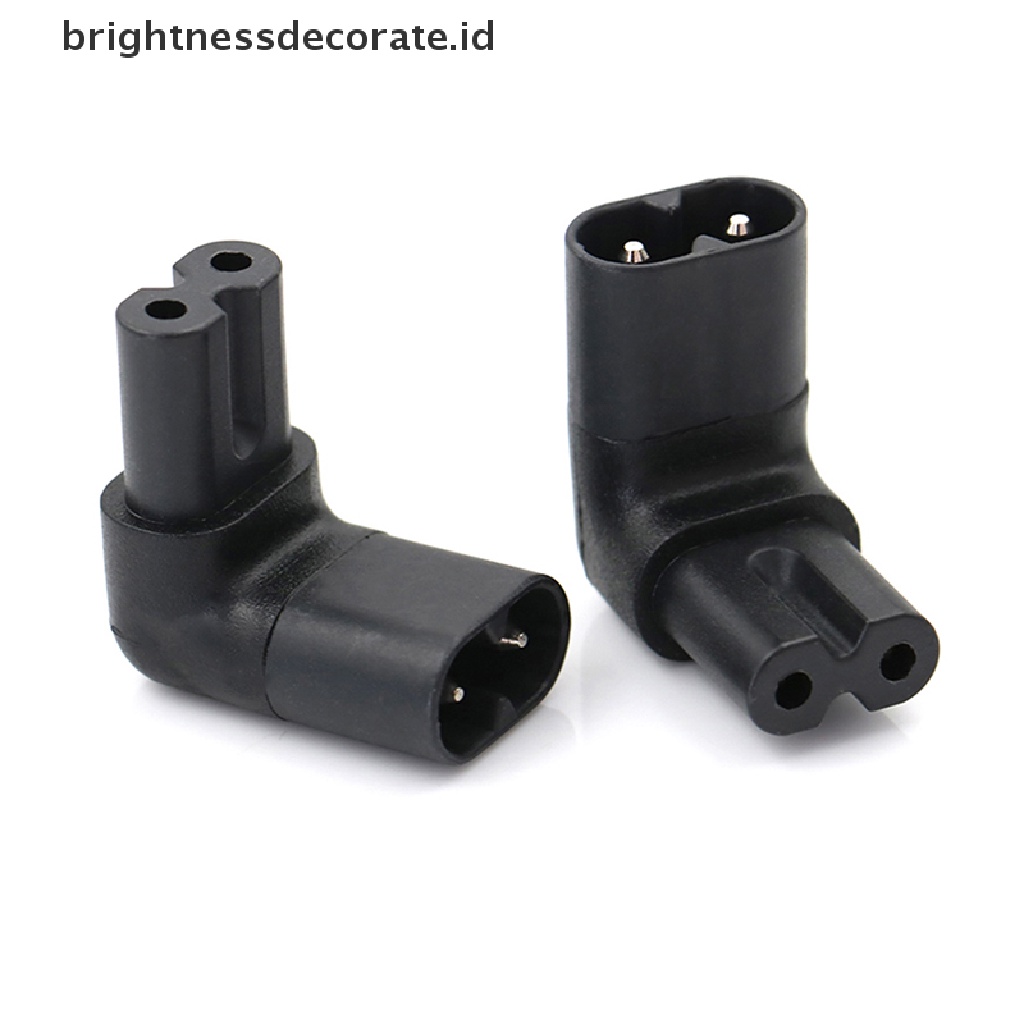 1pc Iec320 C7-C8 Adapter Power Sudut Kanan 90 Derajat Untuk Ac