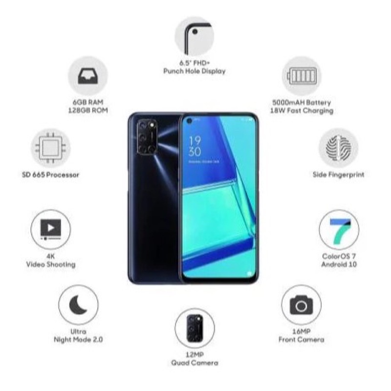 NEW OPPO A52 RAM 6 GB ROM 128 GB RESMI