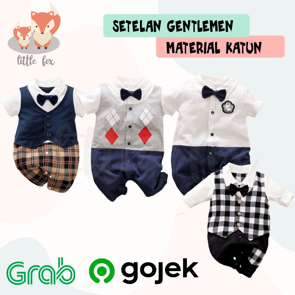 [ IMPORT] Setelan Baju Pesta Baby / Romper Bayi Anak Cowok / Laki Lucu Keren Formal Acara