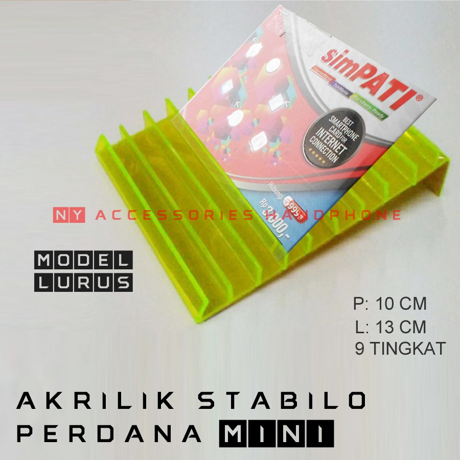 

Akrilik Stabilo Perdana Mini Ukuran 10 cm x 13 cm (9 Tingkat)