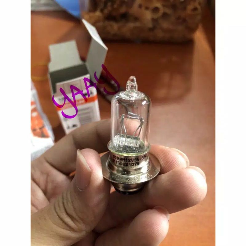 Lampu Motor Bohlam OSRAM M5 K1 25/25W 35W 12V Honda Vario Beat Grand Yamaha Mio Soul Suzuki Kawasaki-1